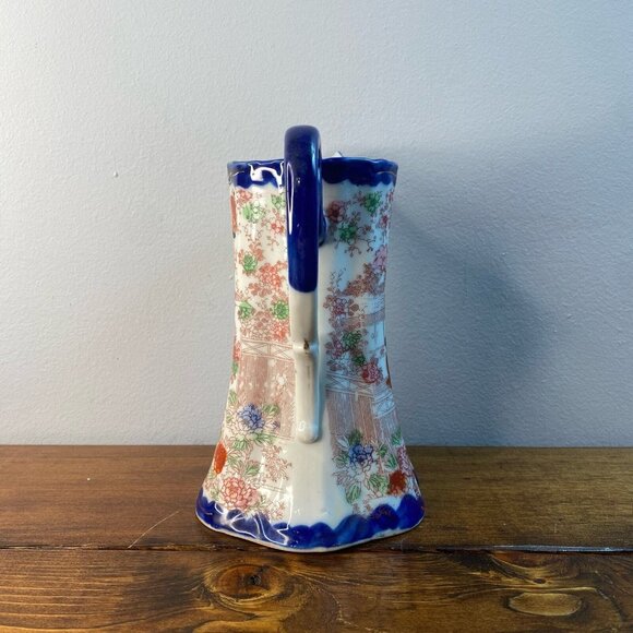 Vintage handpainted Japanese Geisha Ware ceramic porcelain Pitcher - Picture 4 of 9